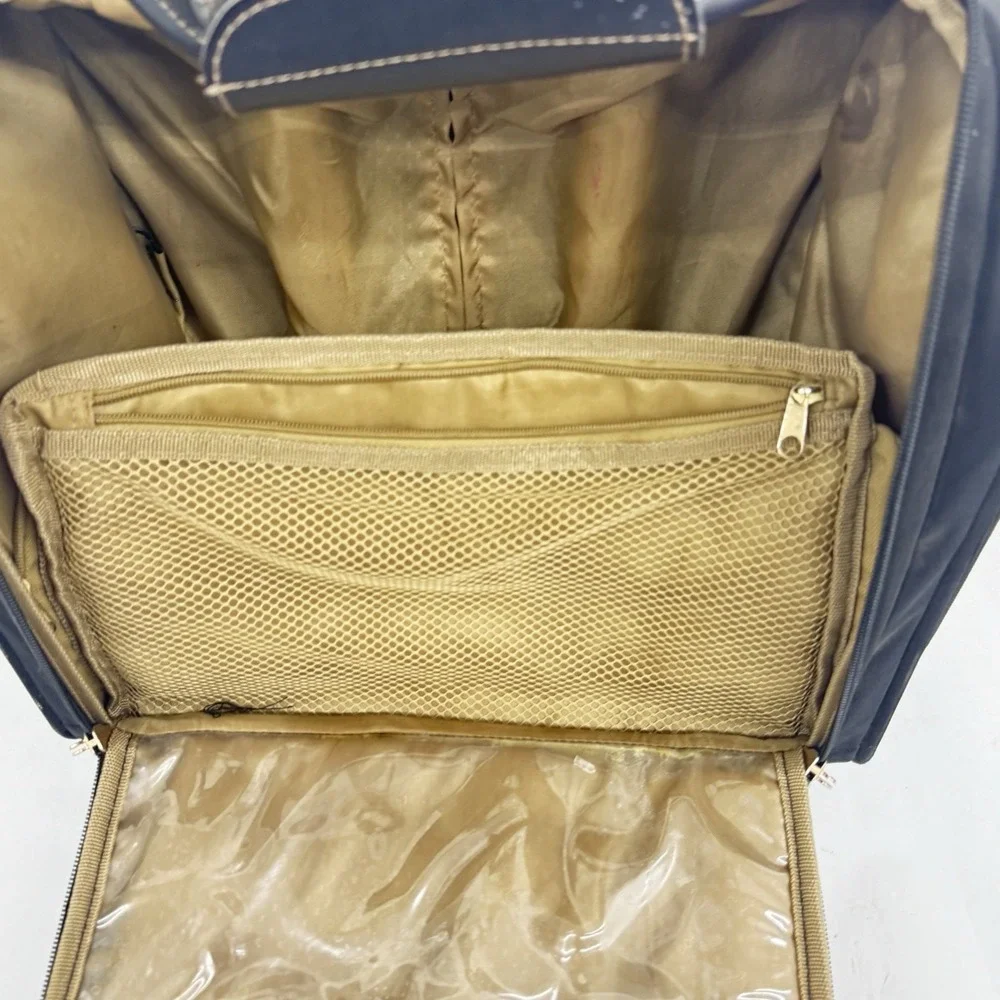London Fog Under Seat Carry-On Travel Luggage Bag 15inch Rolling Bag